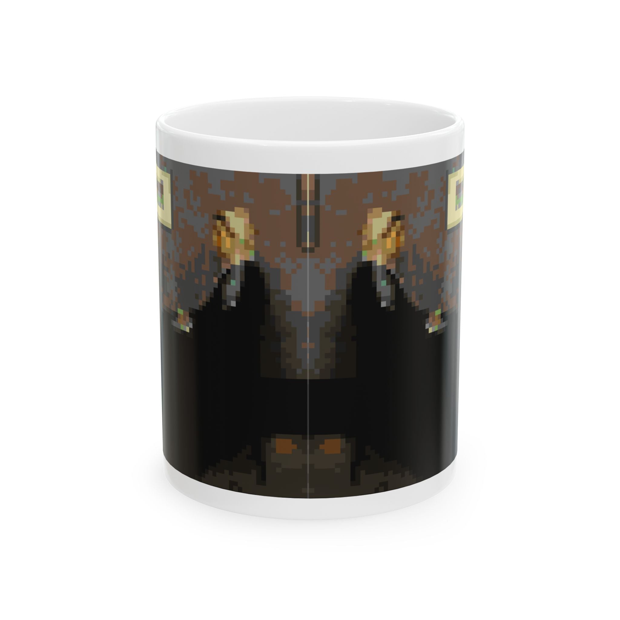 Whistler's Mother Pixel-Style Ceramic Mug (11oz/15oz)