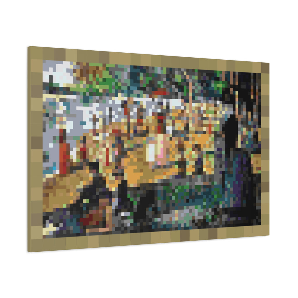 Sunday Afternoon on the Island Pixel-Style Matte Canvas Print