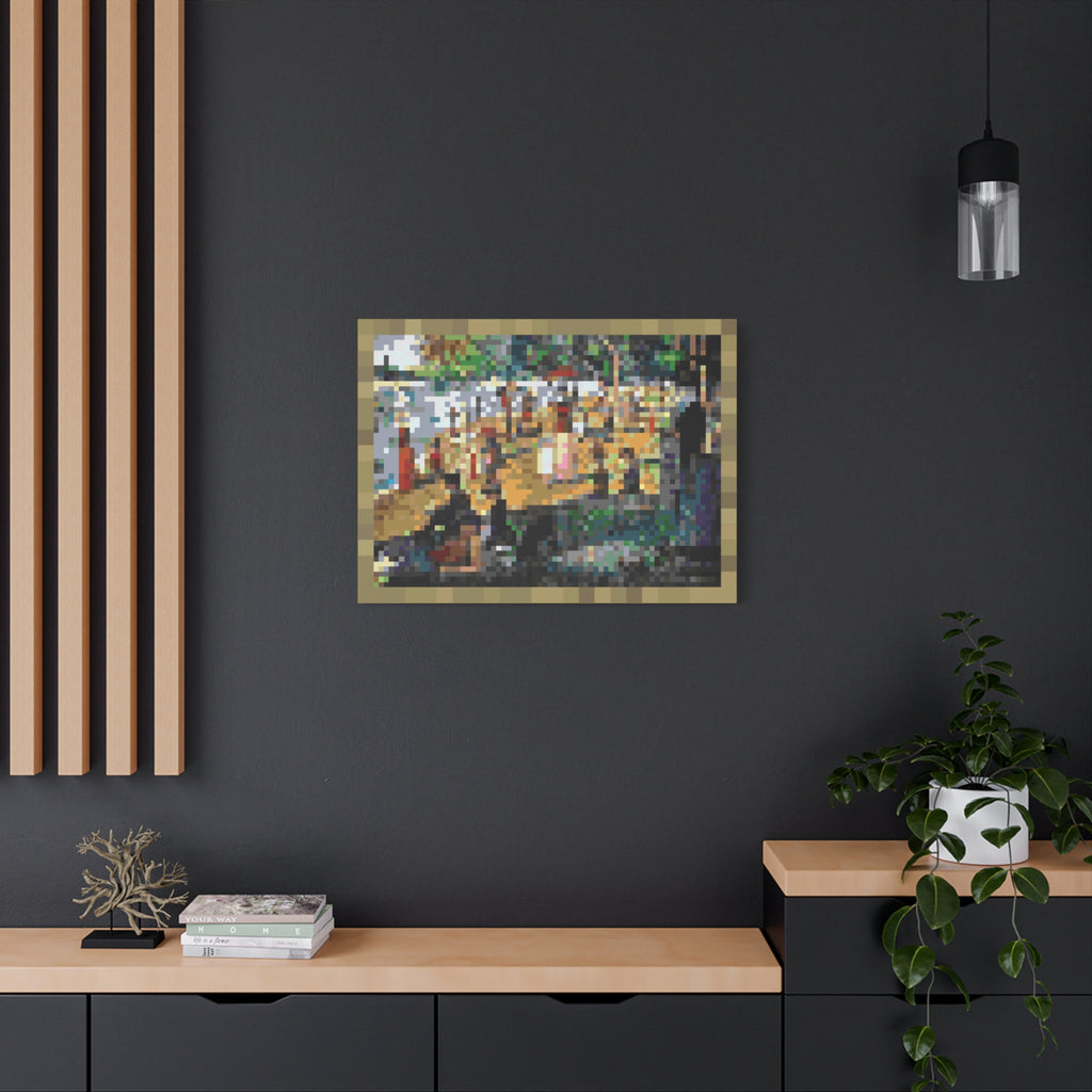 Sunday Afternoon on the Island Pixel-Style Matte Canvas Print