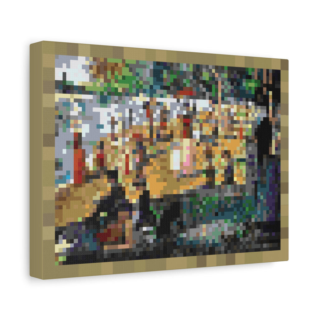 Sunday Afternoon on the Island Pixel-Style Matte Canvas Print