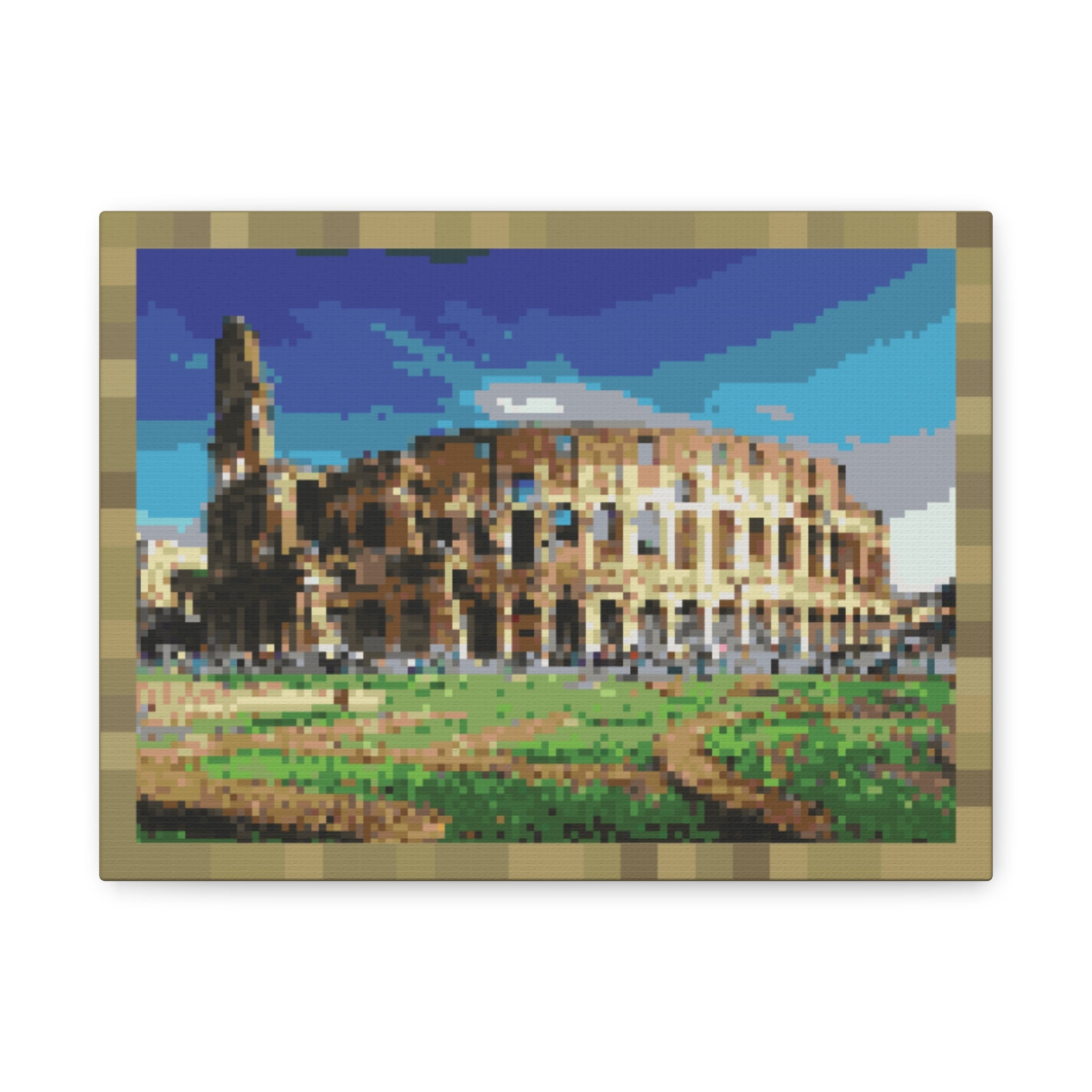Colosseum Pixel-Style Matte Canvas Print