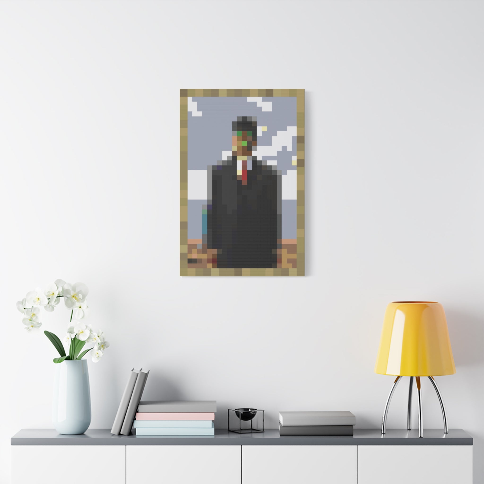 The Son of Man Pixel-Style Matte Canvas Print