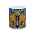 Cafe Terrace at Night Pixel-Style Ceramic Mug (11oz/15oz)