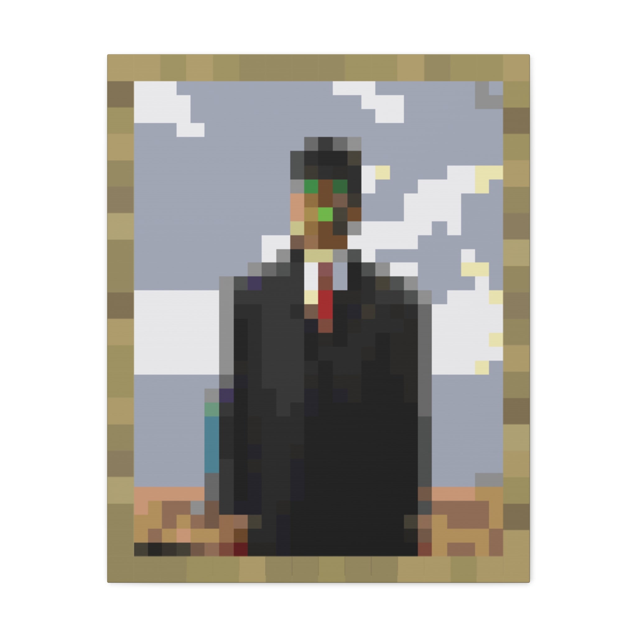 The Son of Man Pixel-Style Matte Canvas Print
