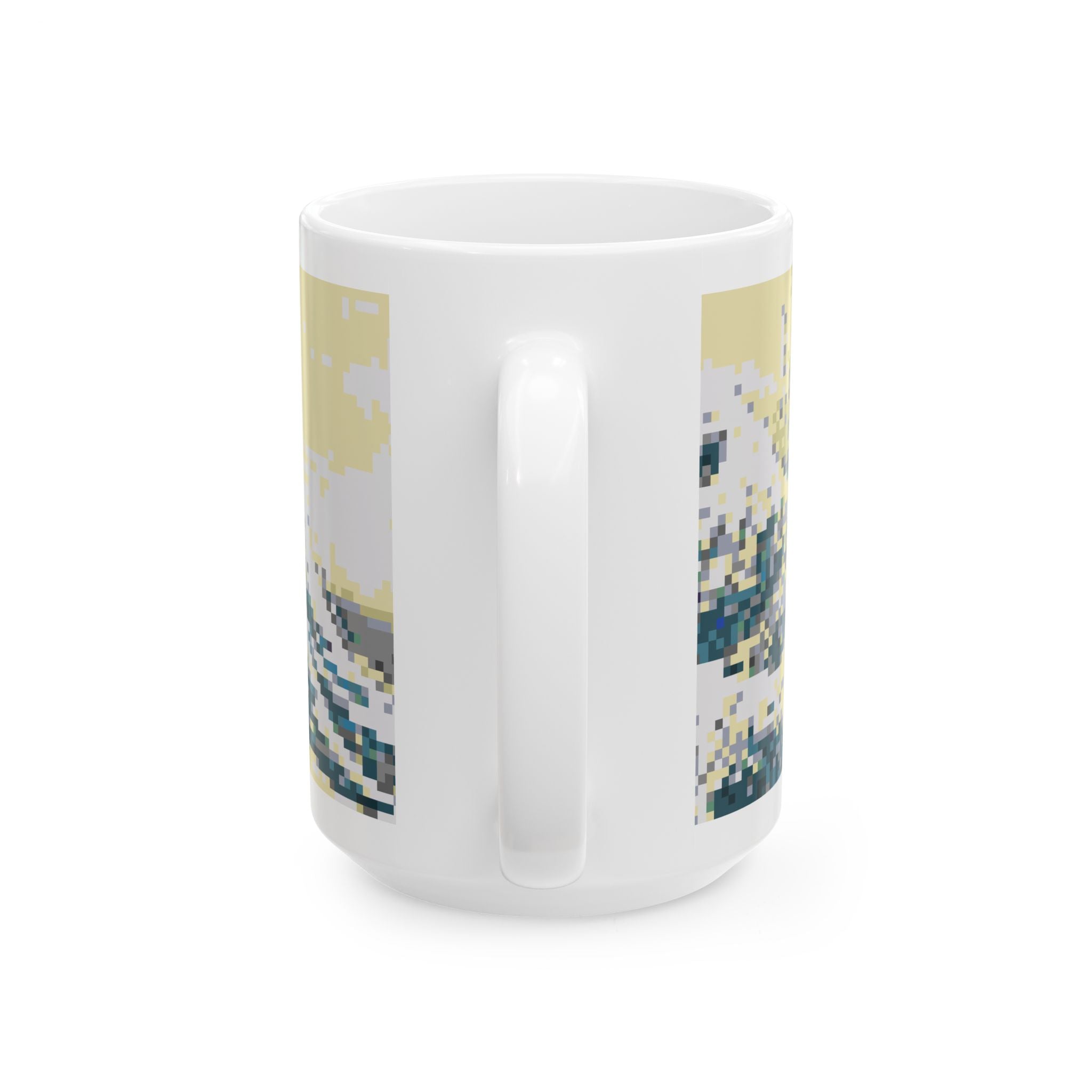 The Great Wave Pixel-Style Ceramic Mug (11oz/15oz)