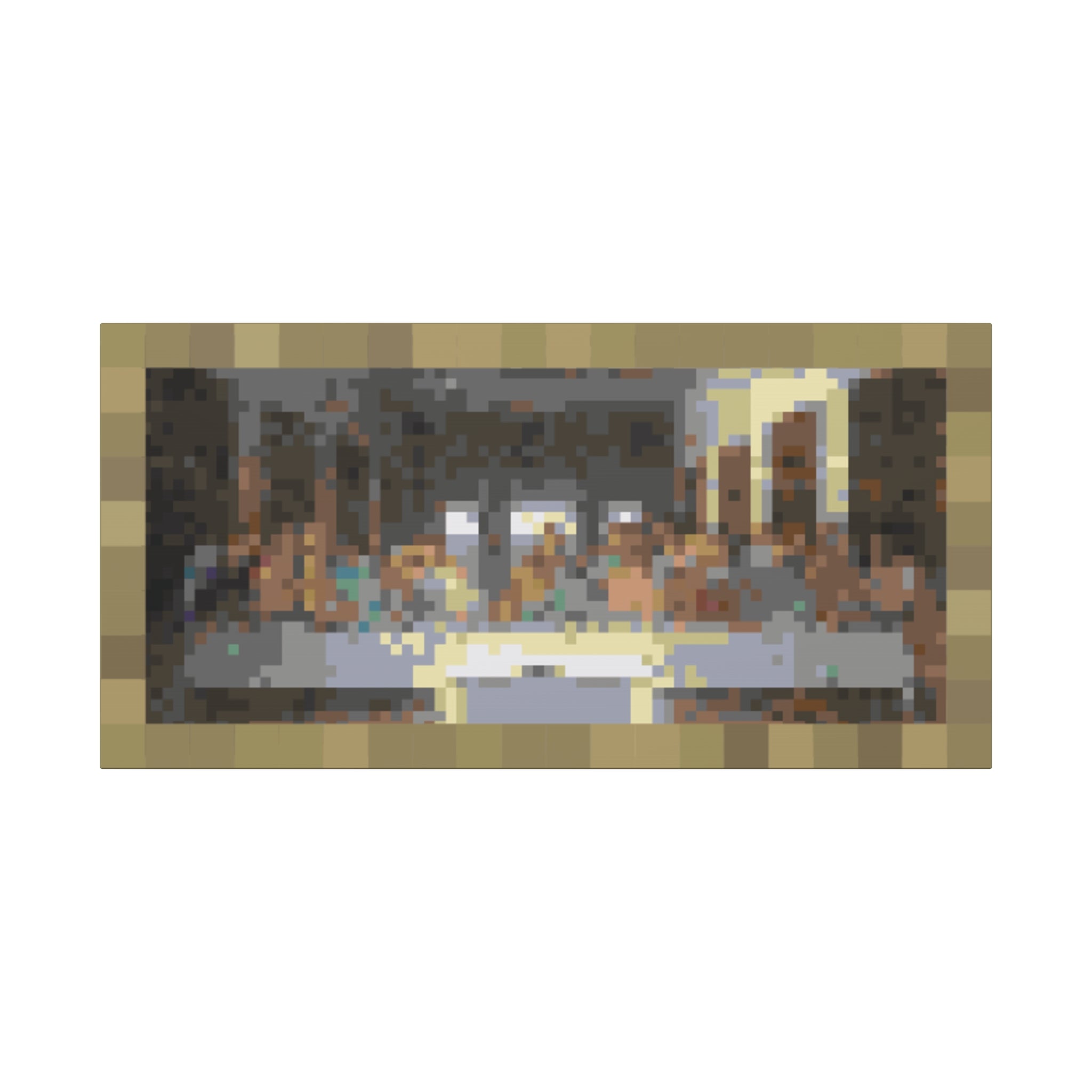Last Supper Pixel-Style Matte Canvas Print