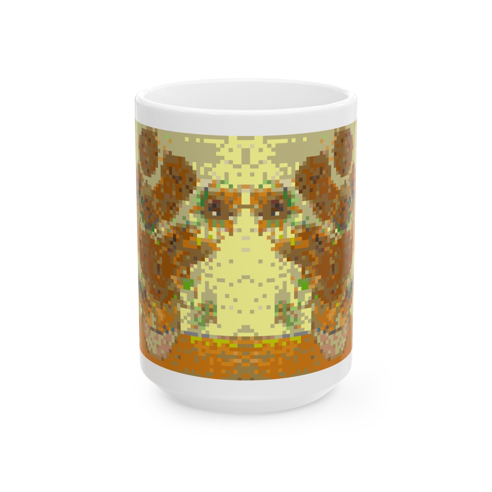 Sunflowers Pixel-Style Ceramic Mug (11oz/15oz)