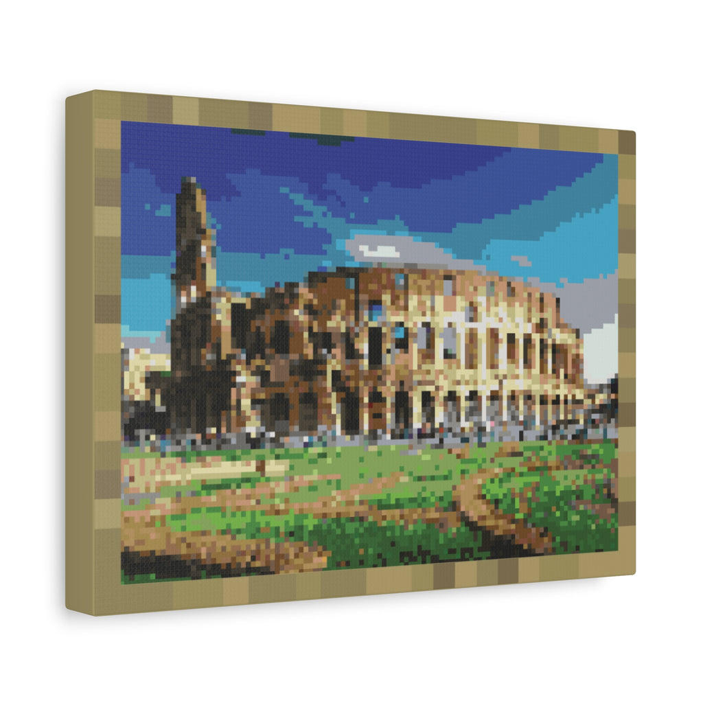 Colosseum Pixel-Style Matte Canvas Print