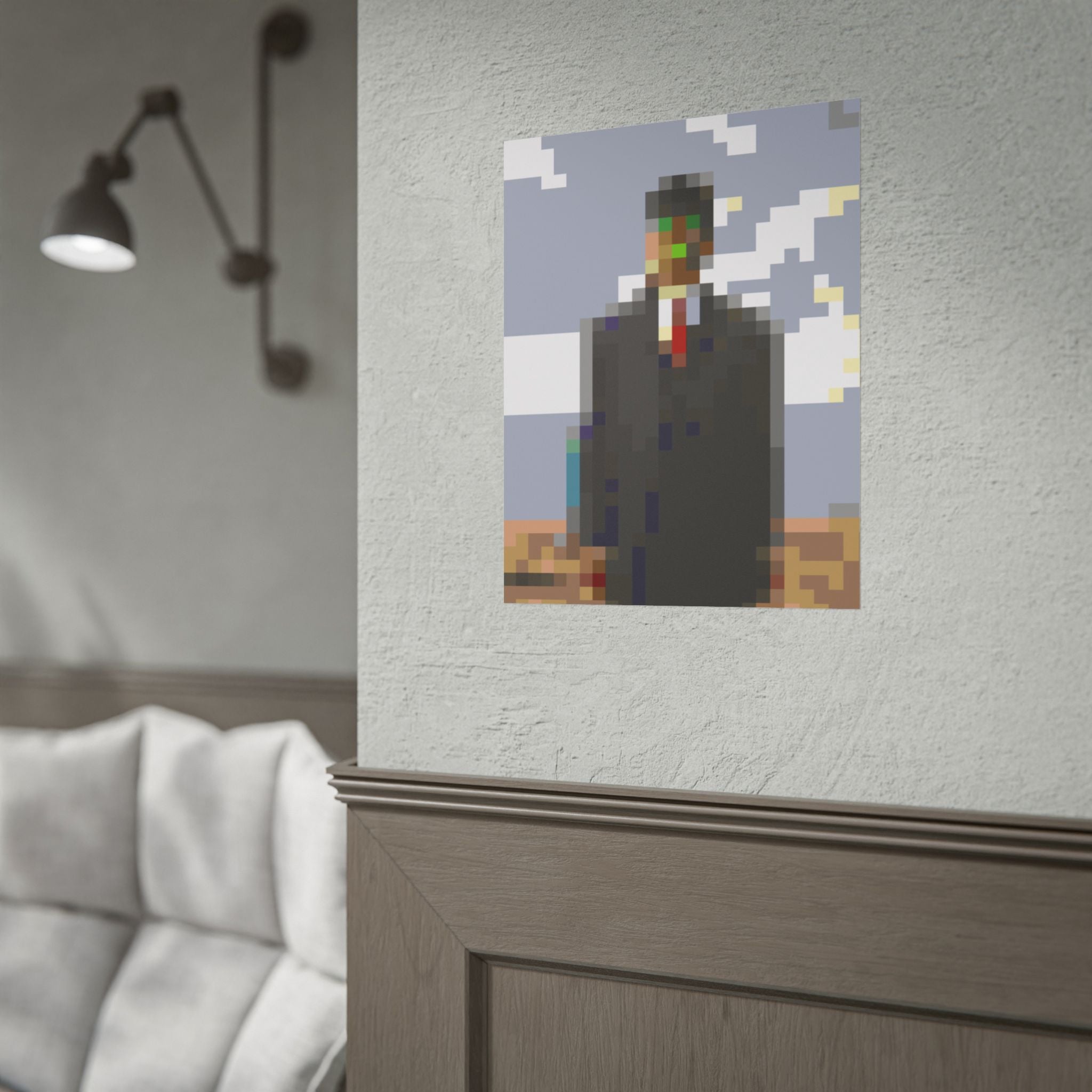 The Son of Man Pixel-Style Rolled Art Print