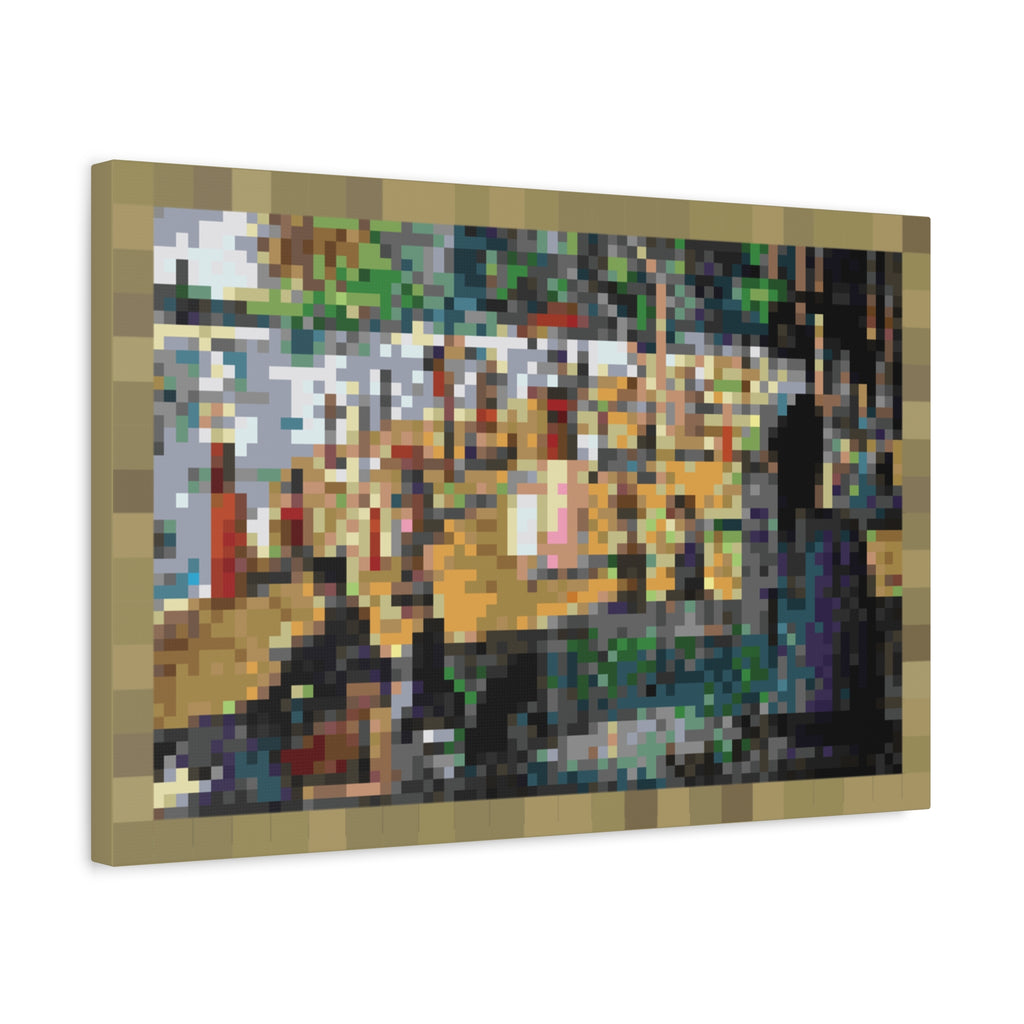 Sunday Afternoon on the Island Pixel-Style Matte Canvas Print