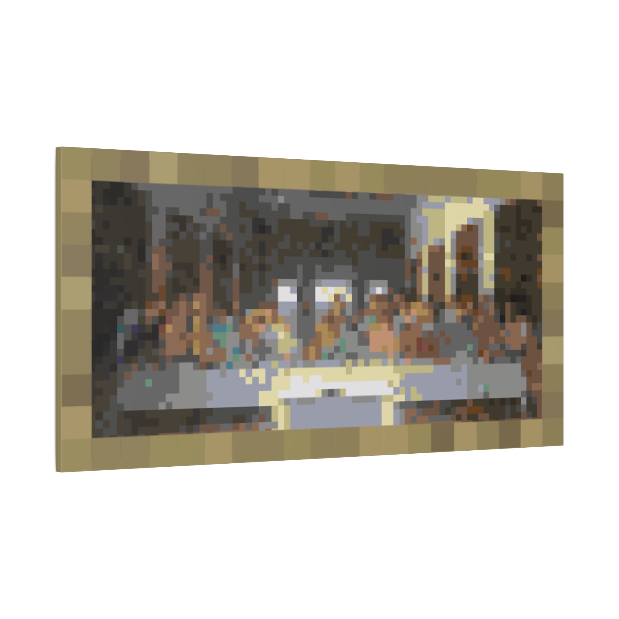 Last Supper Pixel-Style Matte Canvas Print