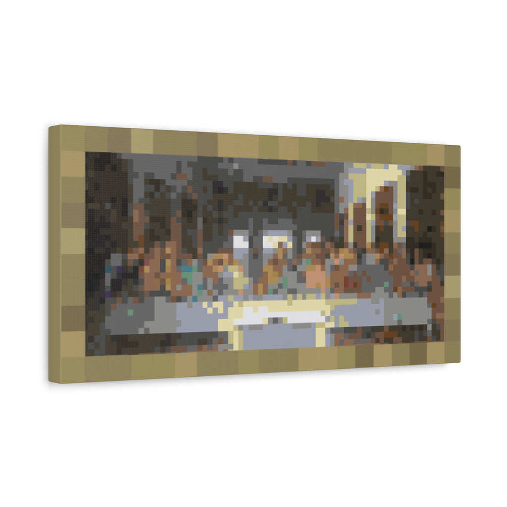 Last Supper Pixel-Style Matte Canvas Print