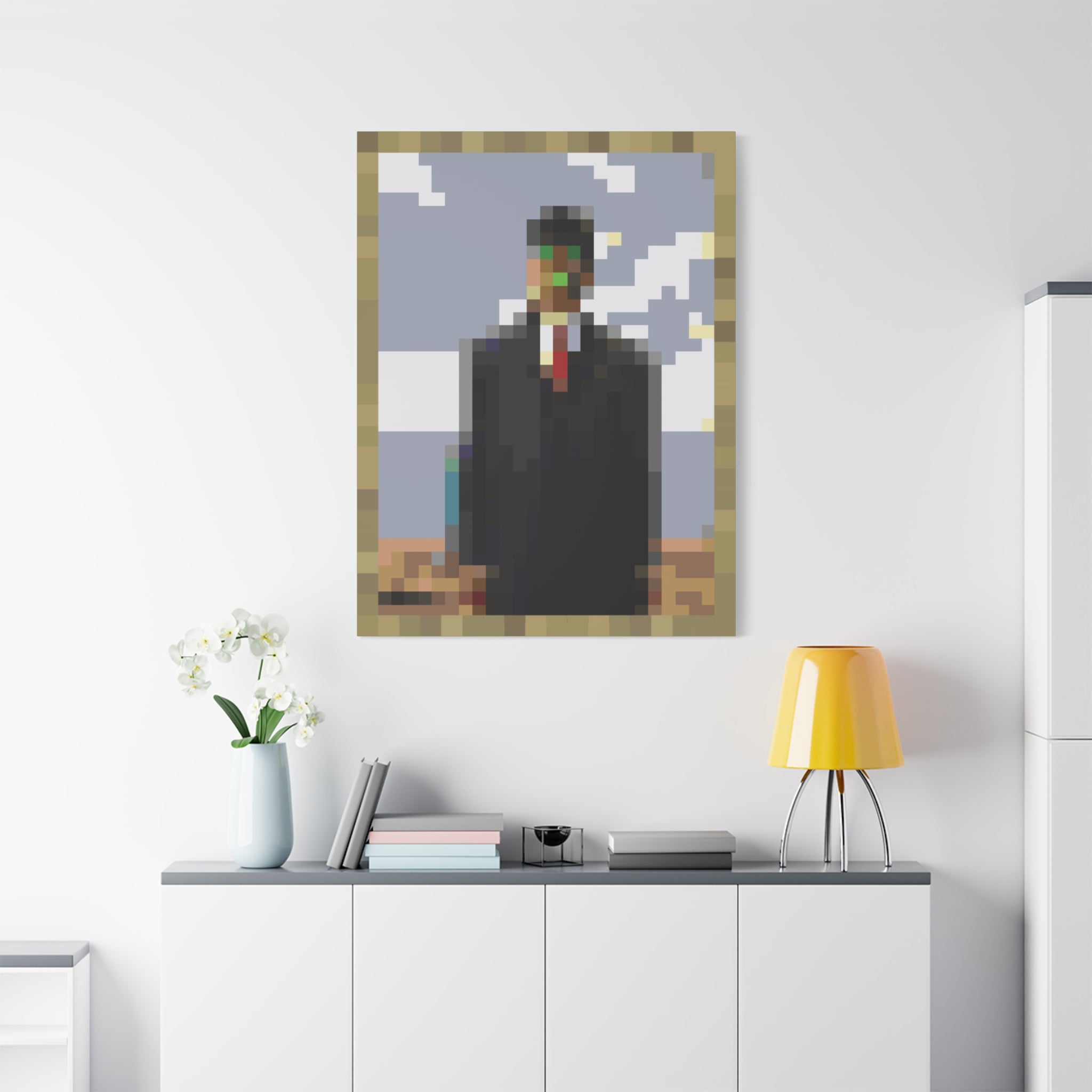 The Son of Man Pixel-Style Matte Canvas Print