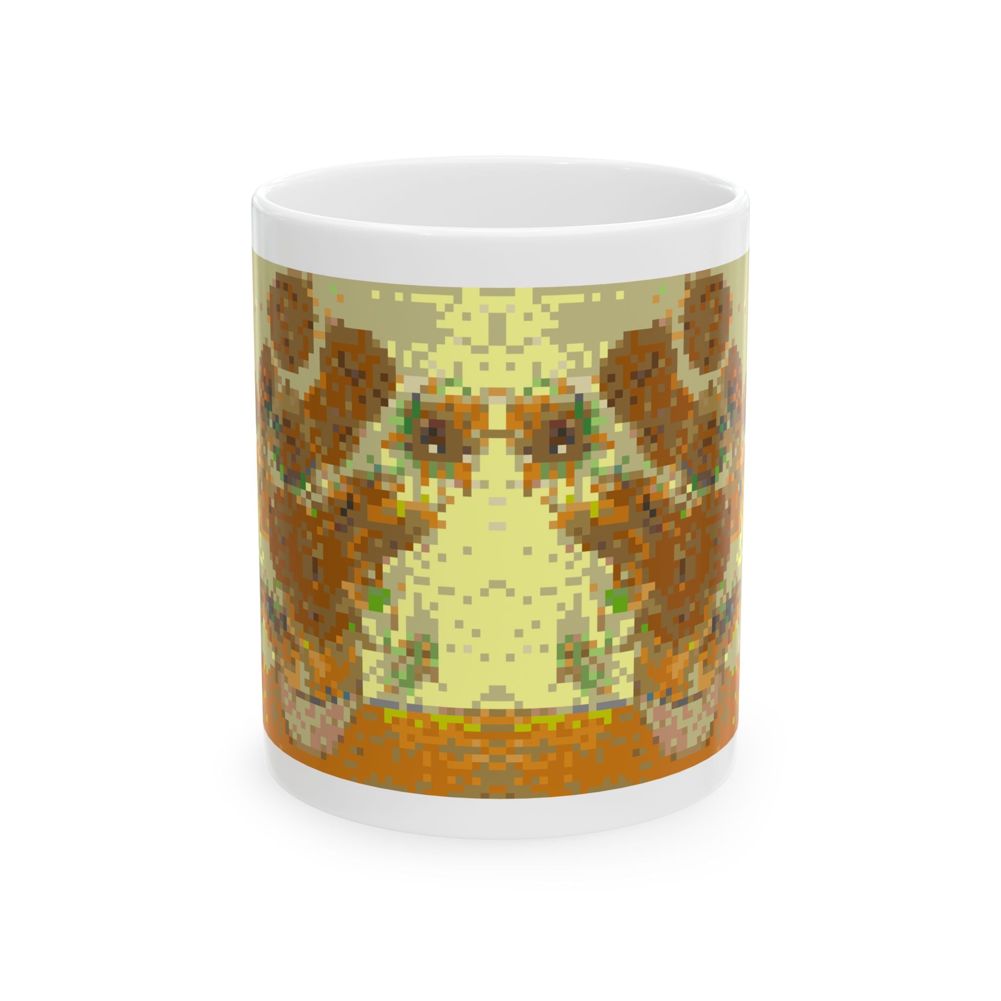 Sunflowers Pixel-Style Ceramic Mug (11oz/15oz)