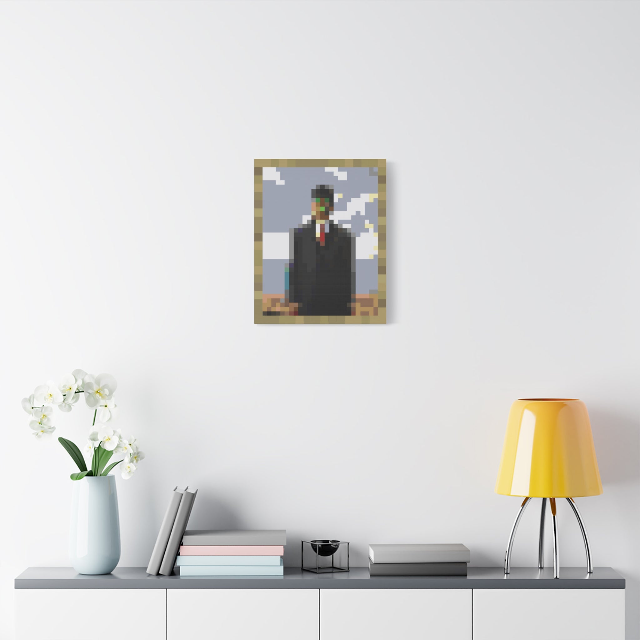 The Son of Man Pixel-Style Matte Canvas Print
