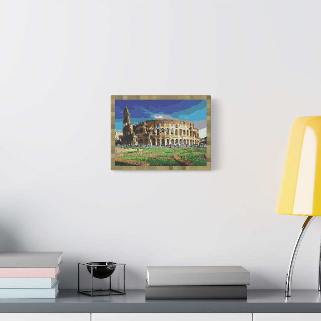 Colosseum Pixel-Style Matte Canvas Print
