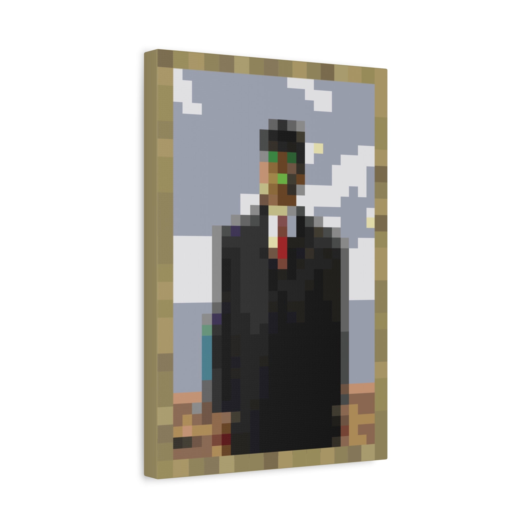 The Son of Man Pixel-Style Matte Canvas Print