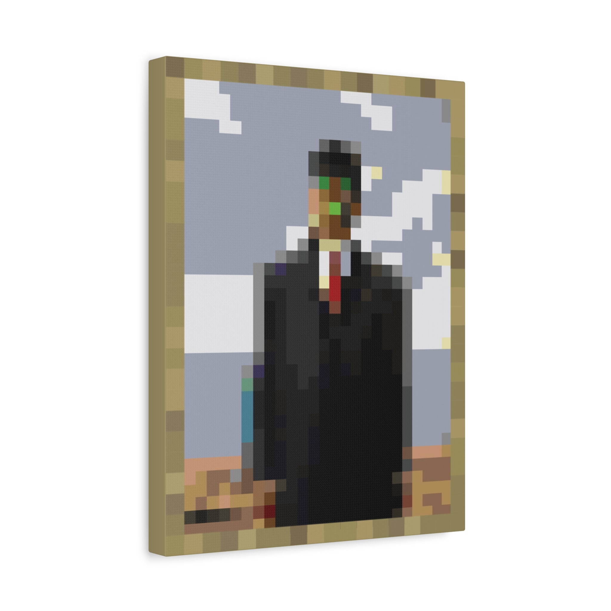The Son of Man Pixel-Style Matte Canvas Print