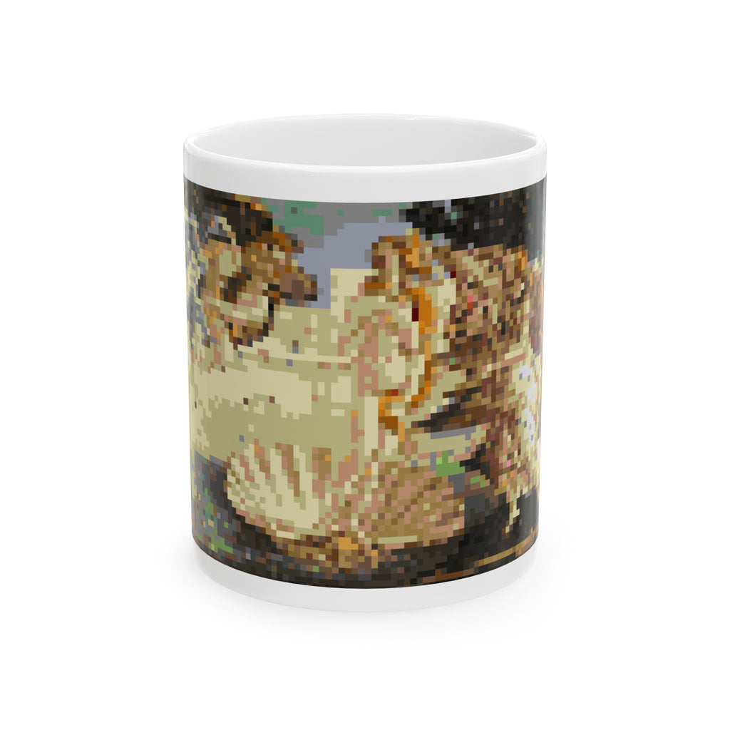 The Birth of Venus Pixel-Style Ceramic Mug (11oz/15oz)