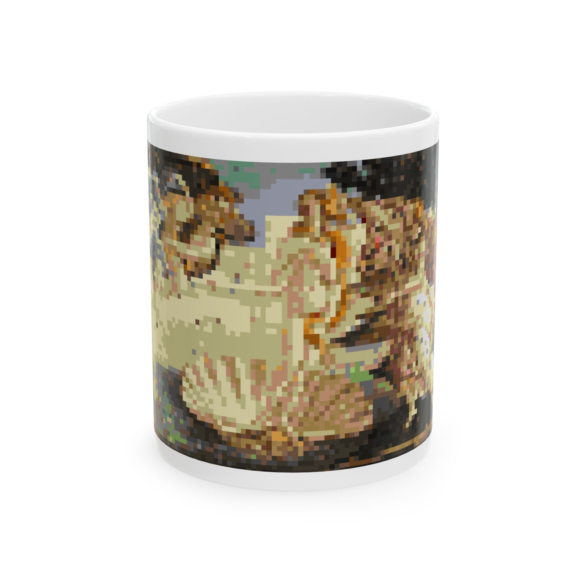 The Birth of Venus Pixel-Style Ceramic Mug (11oz/15oz)