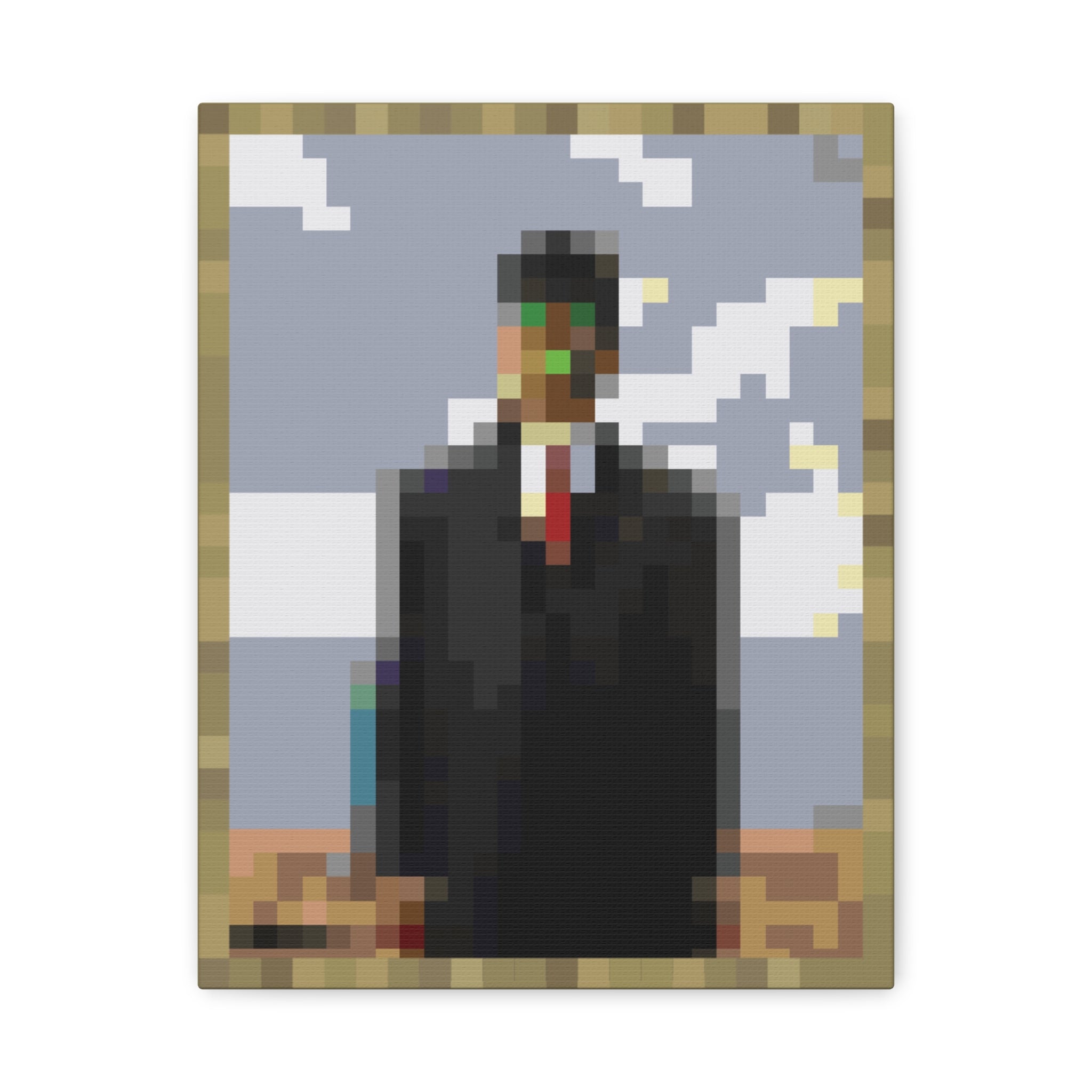The Son of Man Pixel-Style Matte Canvas Print