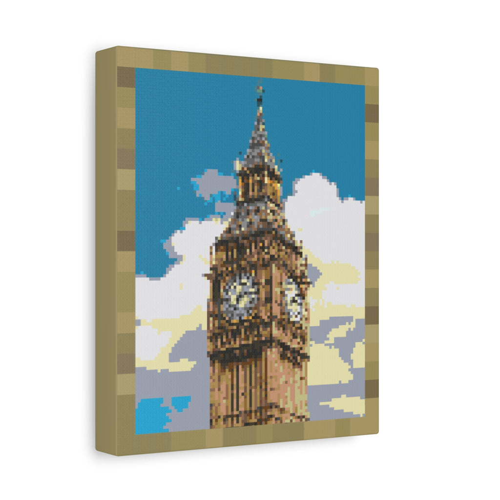 Big Ben Pixel-Style Matte Canvas Print