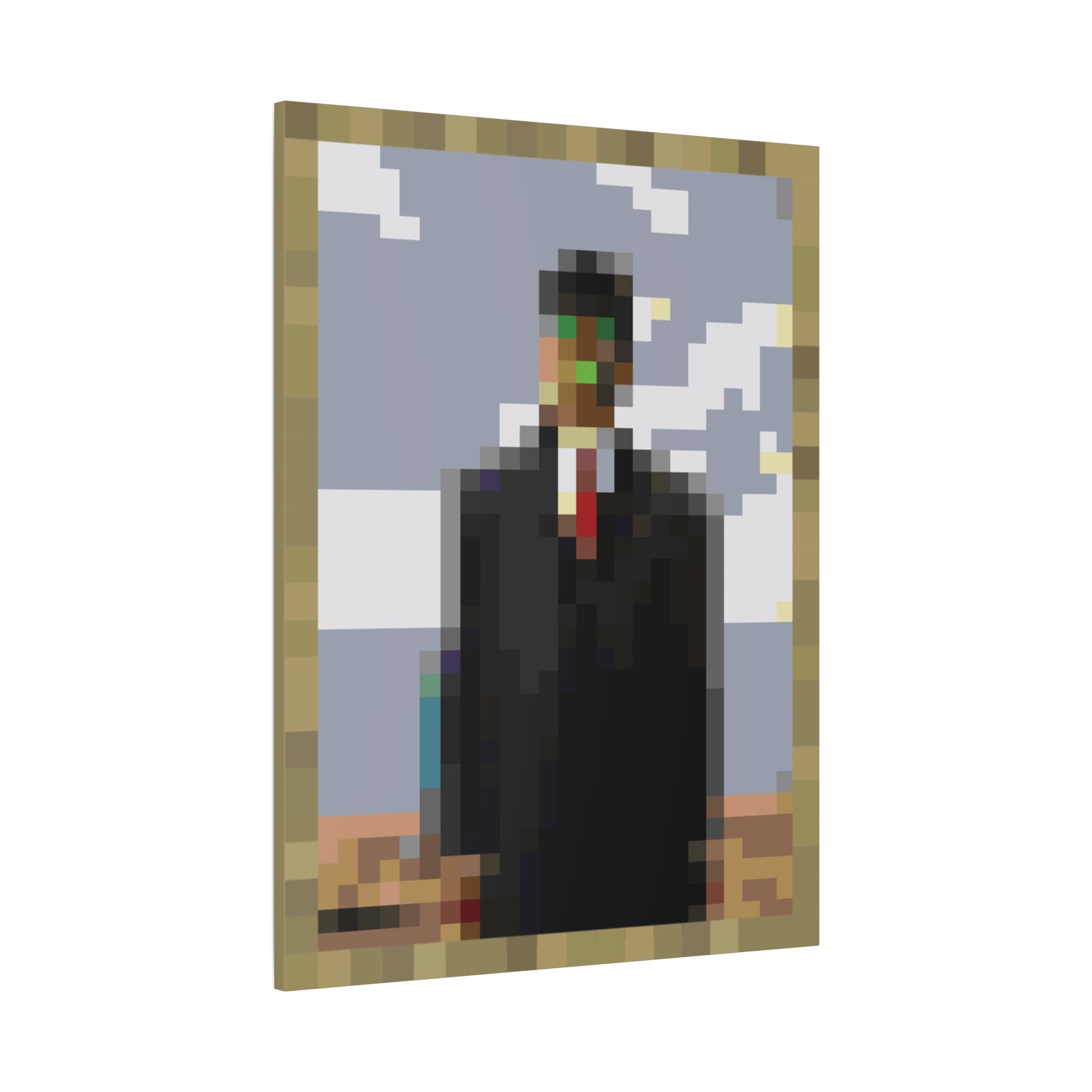 The Son of Man Pixel-Style Matte Canvas Print