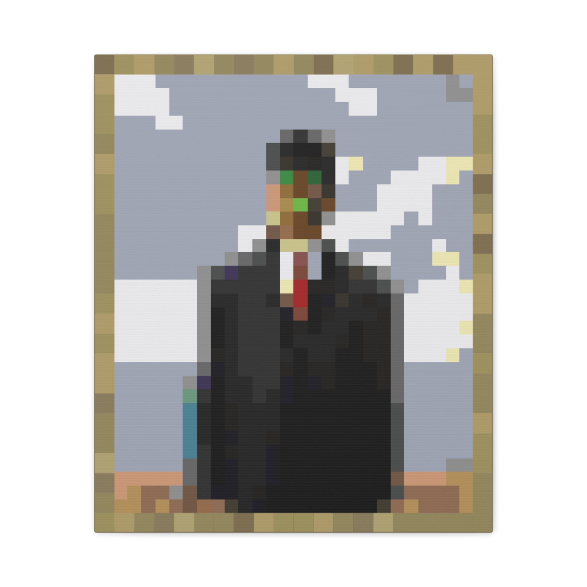 The Son of Man Pixel-Style Matte Canvas Print