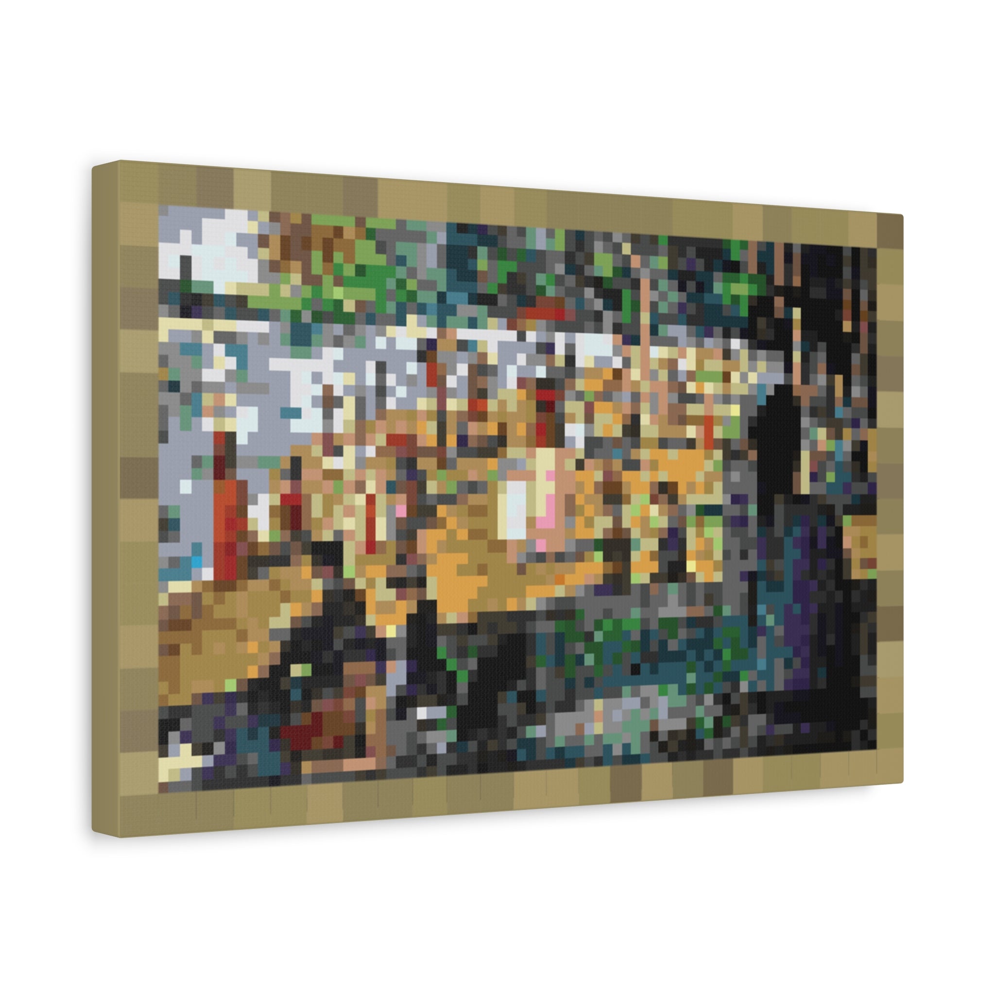 Sunday Afternoon on the Island Pixel-Style Matte Canvas Print