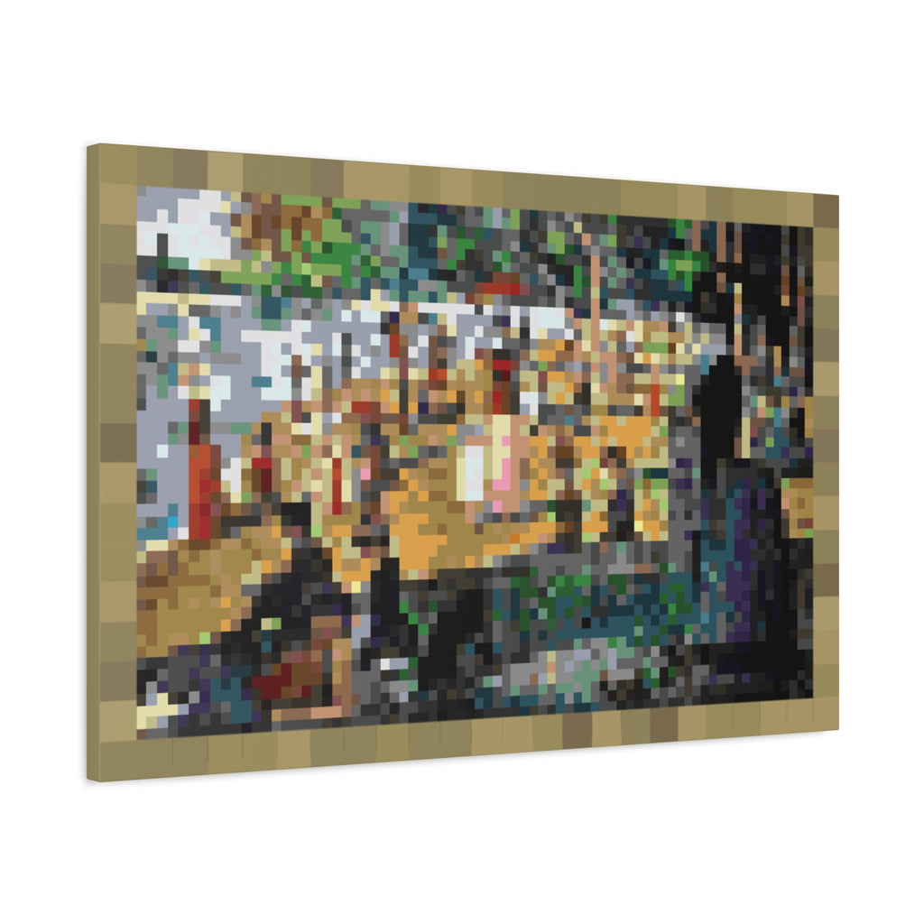 Sunday Afternoon on the Island Pixel-Style Matte Canvas Print