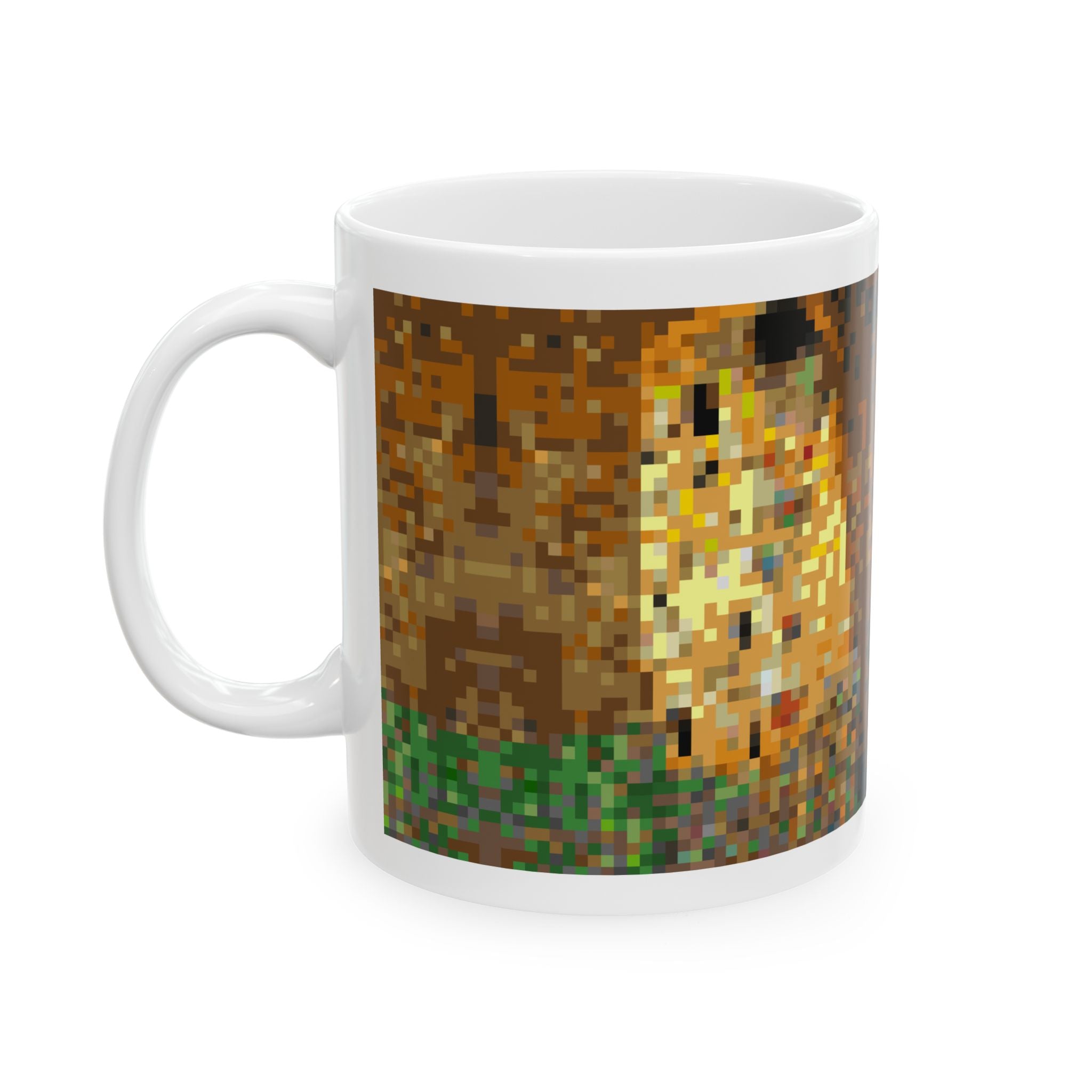 The Kiss Pixel-Style Ceramic Mug (11oz/15oz)