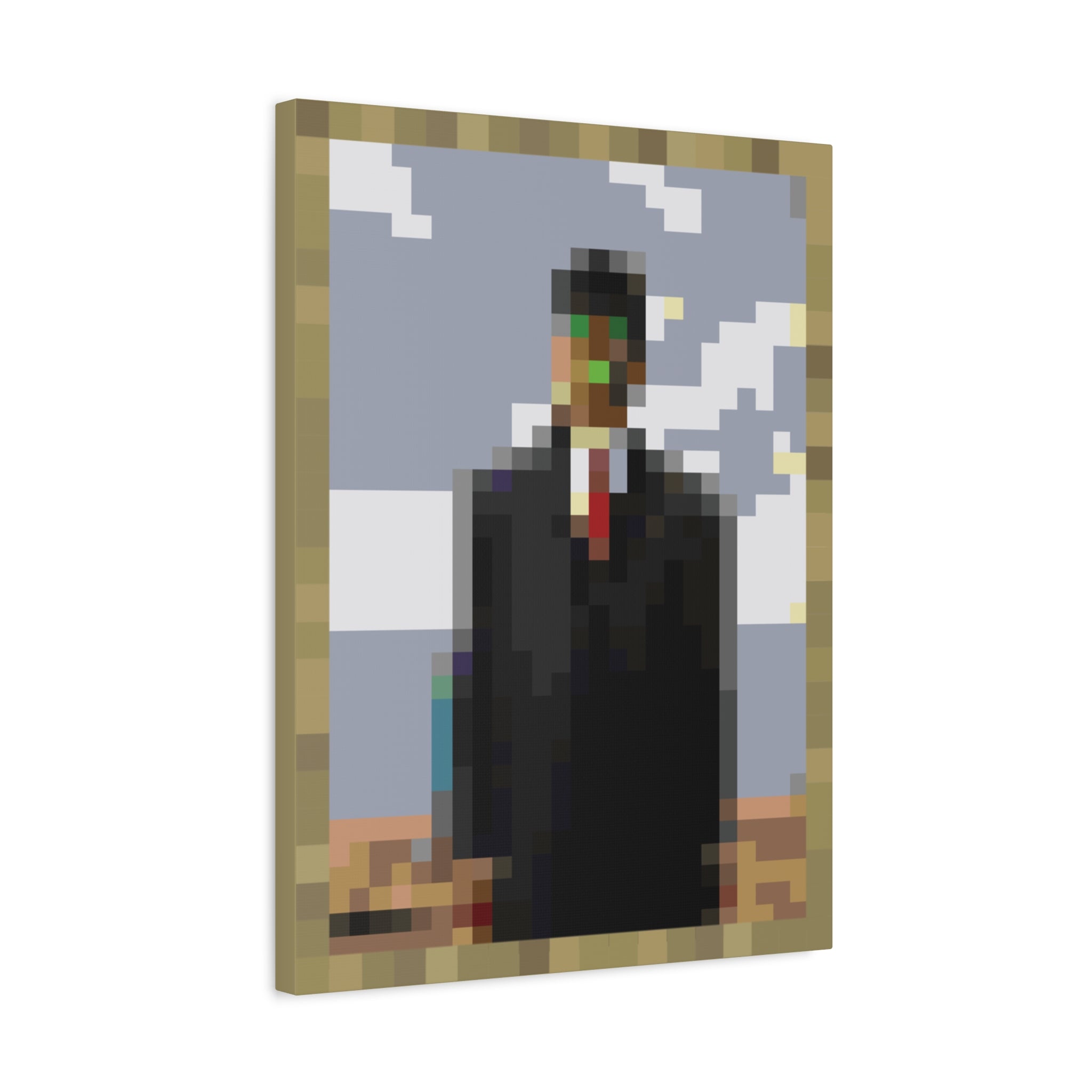 The Son of Man Pixel-Style Matte Canvas Print