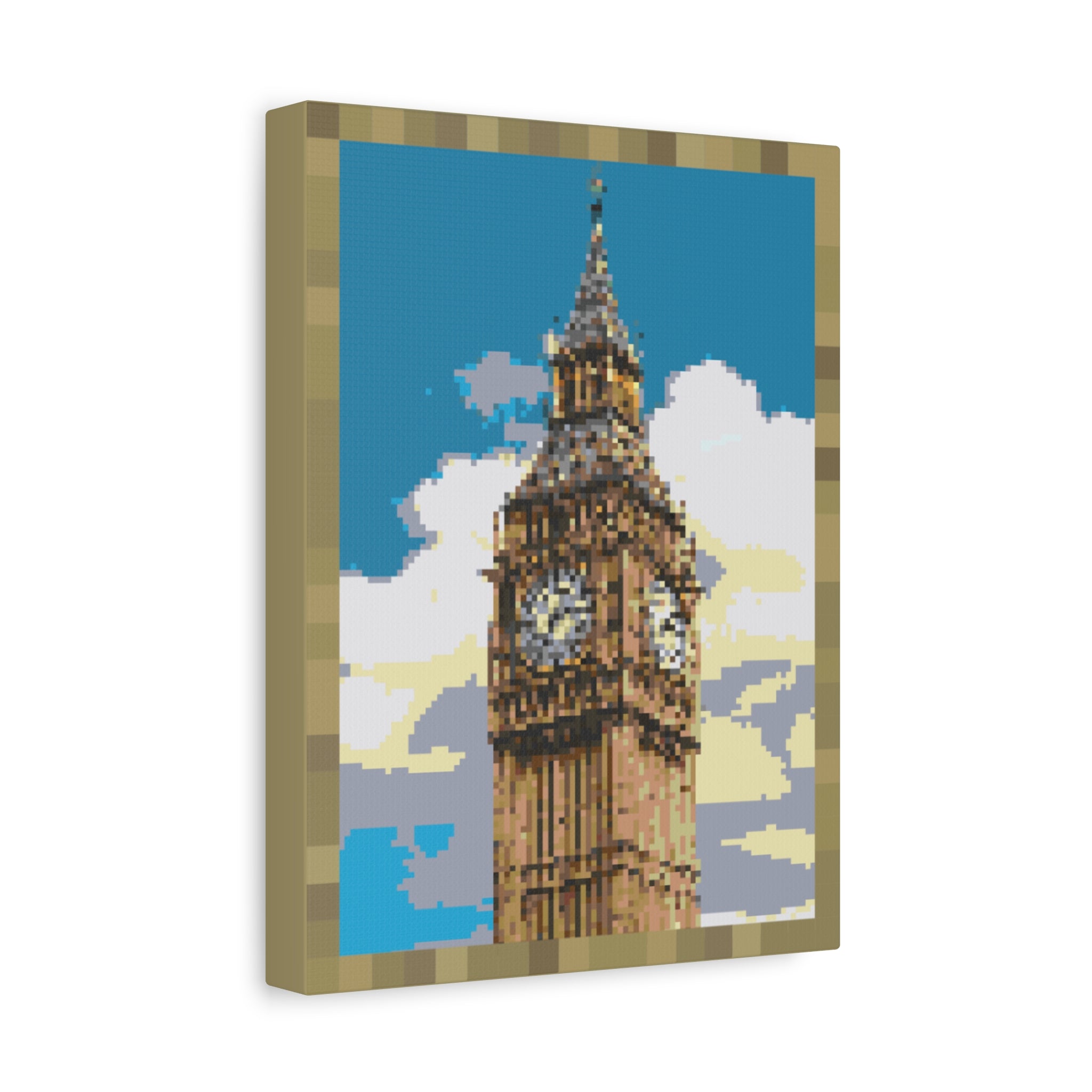 Big Ben Pixel-Style Matte Canvas Print