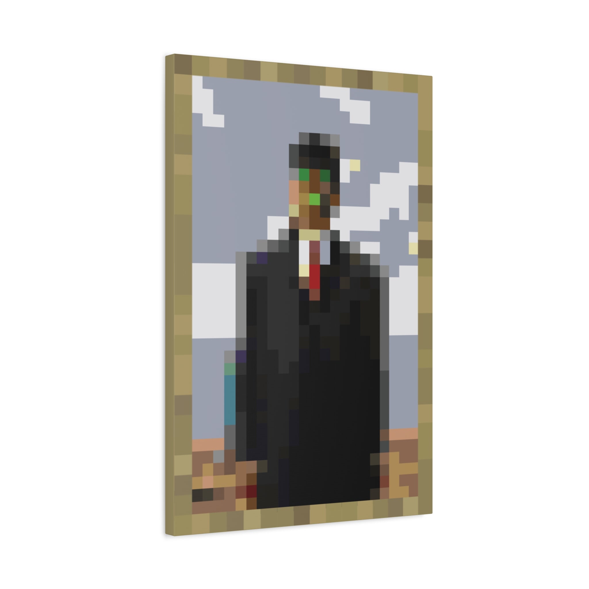 The Son of Man Pixel-Style Matte Canvas Print