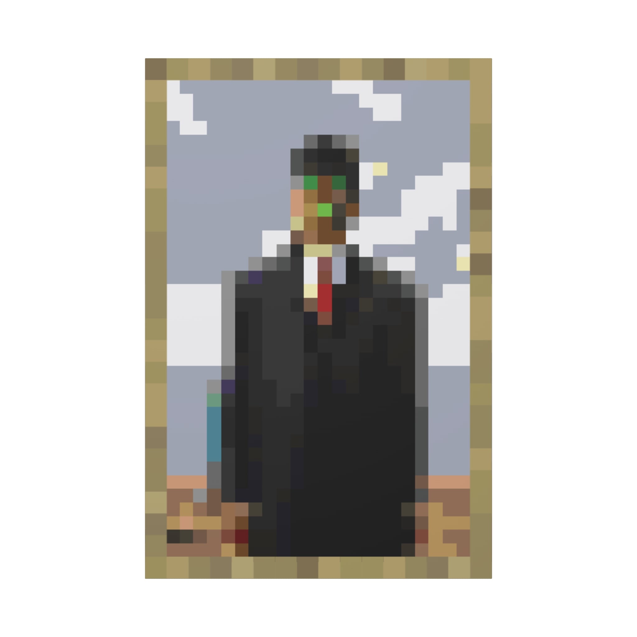 The Son of Man Pixel-Style Matte Canvas Print