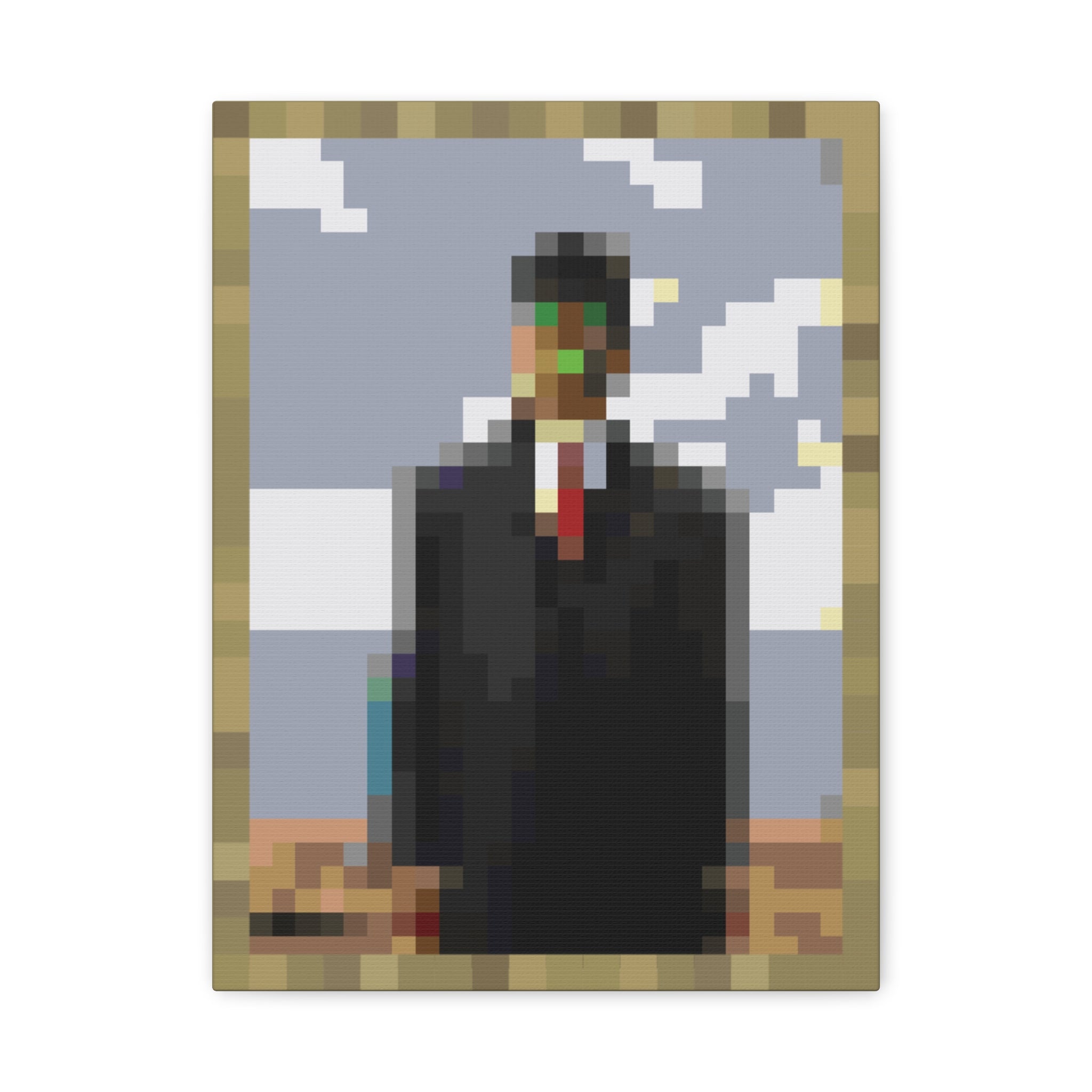 The Son of Man Pixel-Style Matte Canvas Print
