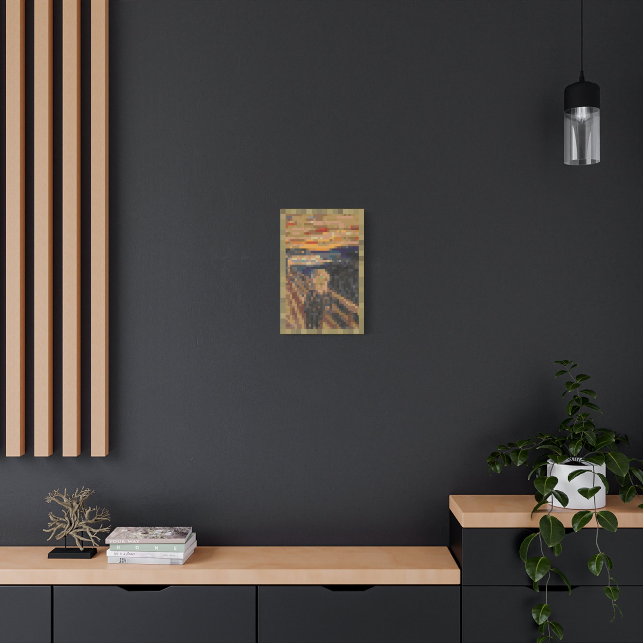 The Scream Pixel-Style Matte Canvas Print