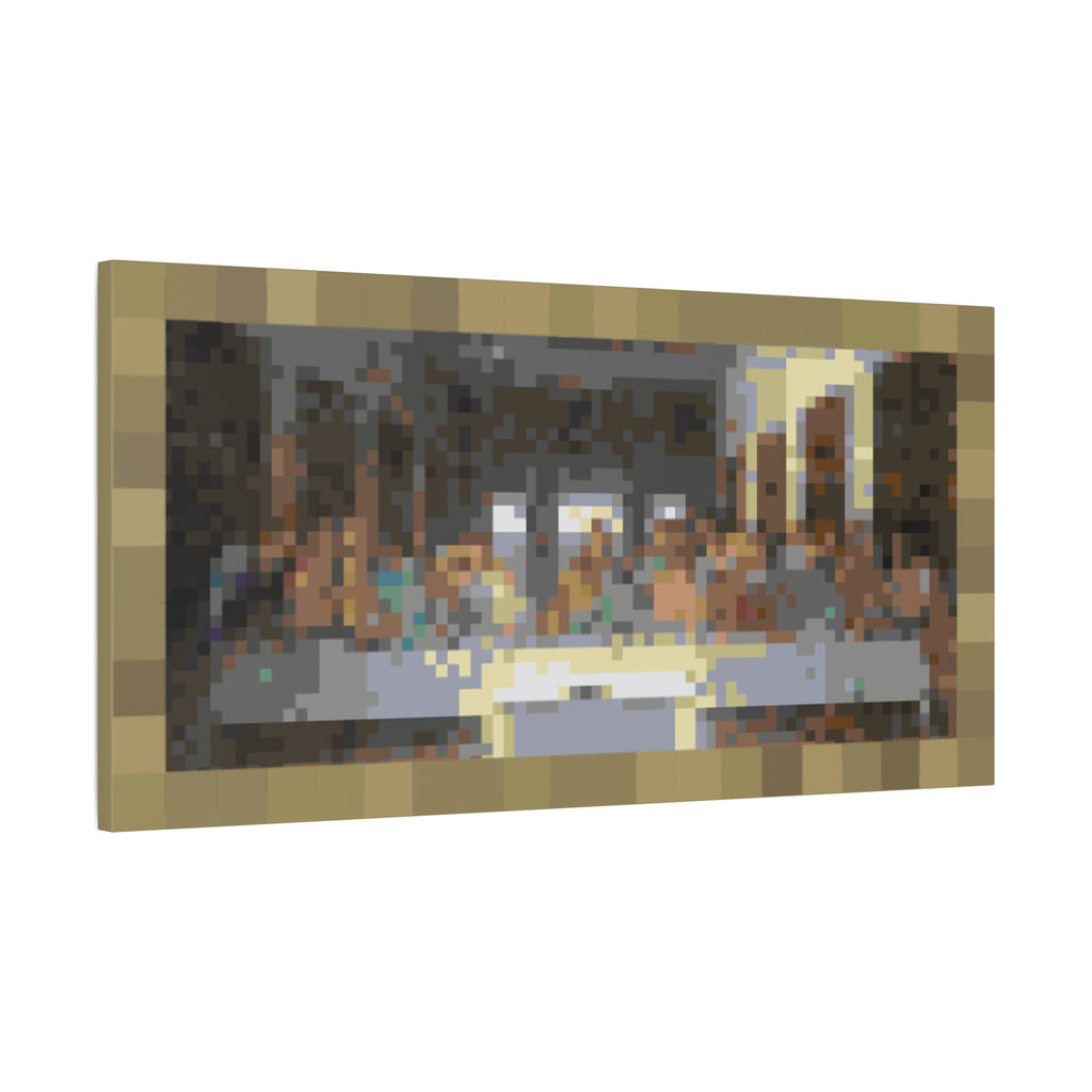 Last Supper Pixel-Style Matte Canvas Print