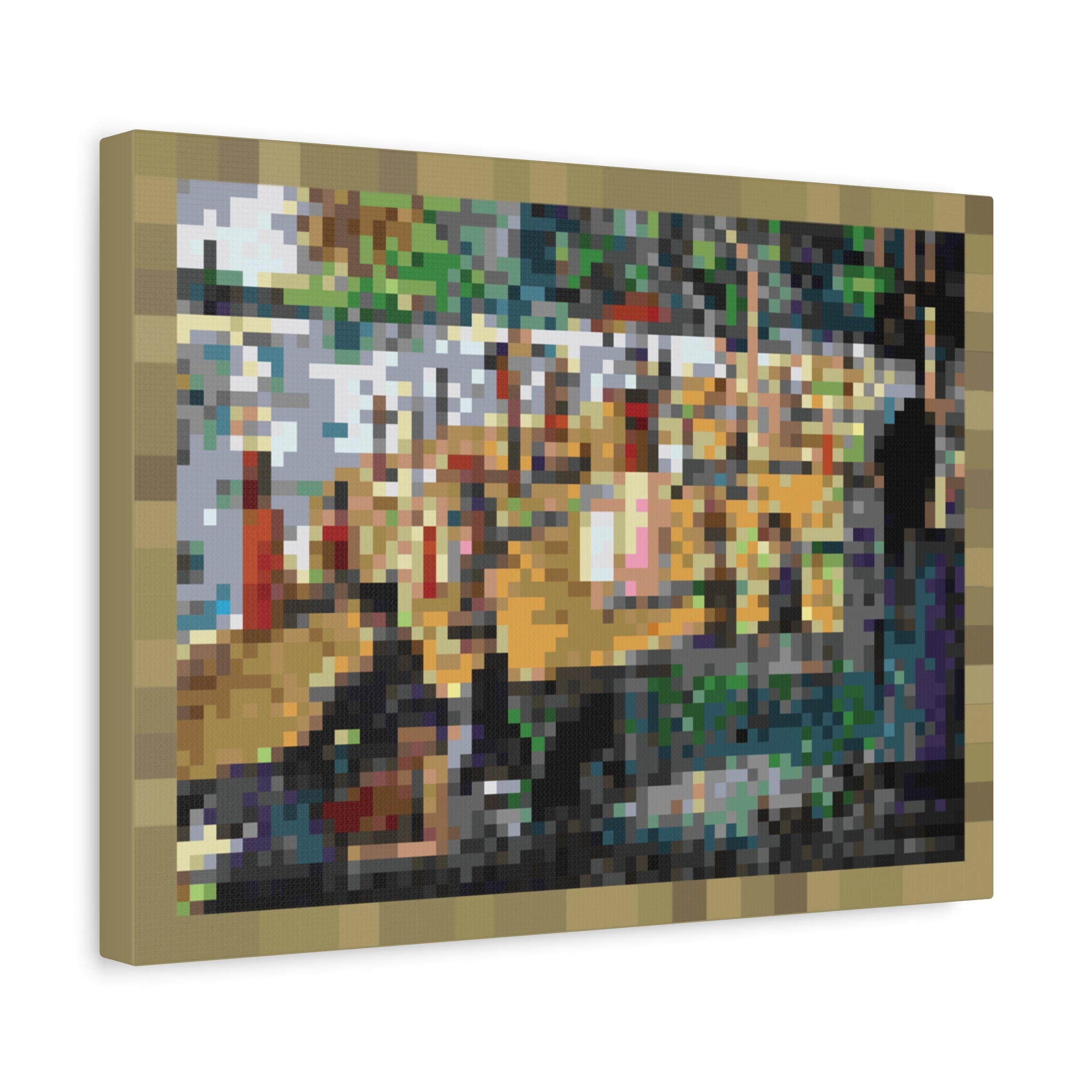 Sunday Afternoon on the Island Pixel-Style Matte Canvas Print
