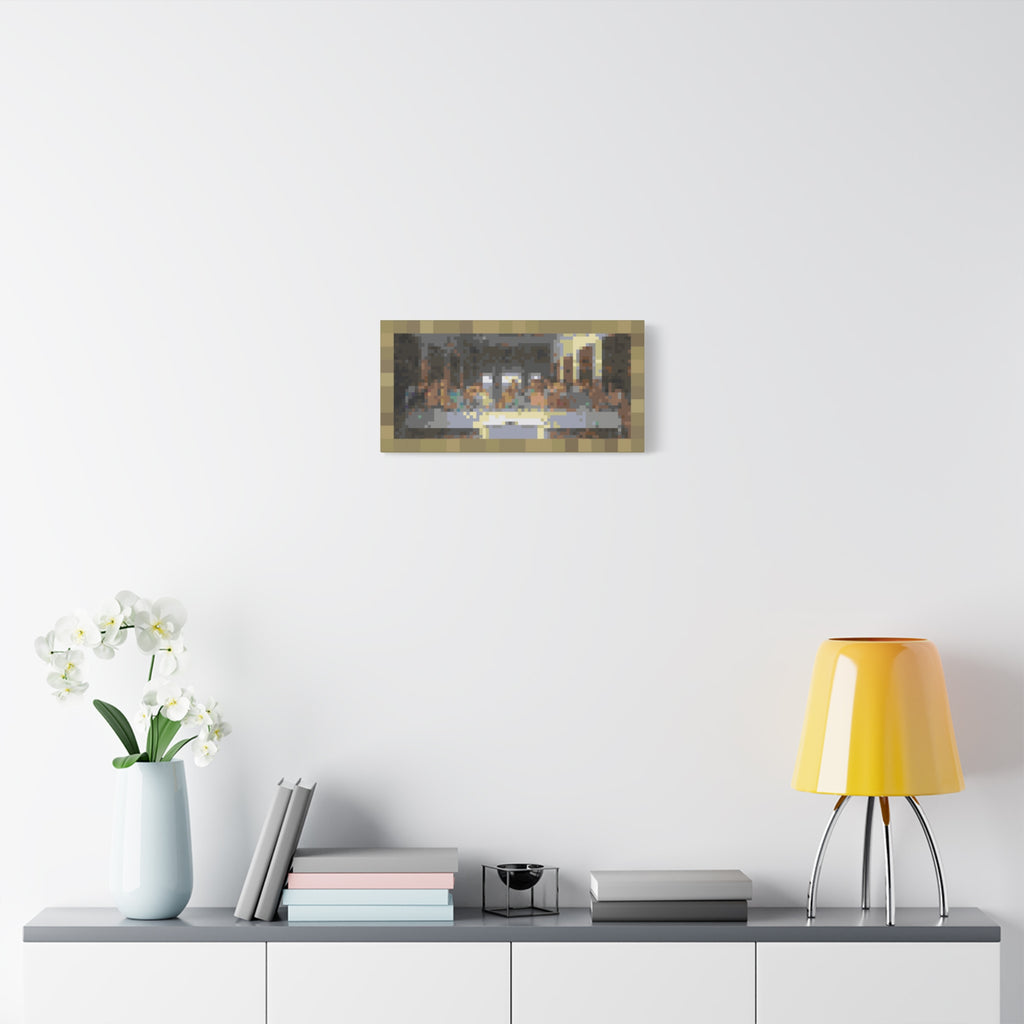 Last Supper Pixel-Style Matte Canvas Print