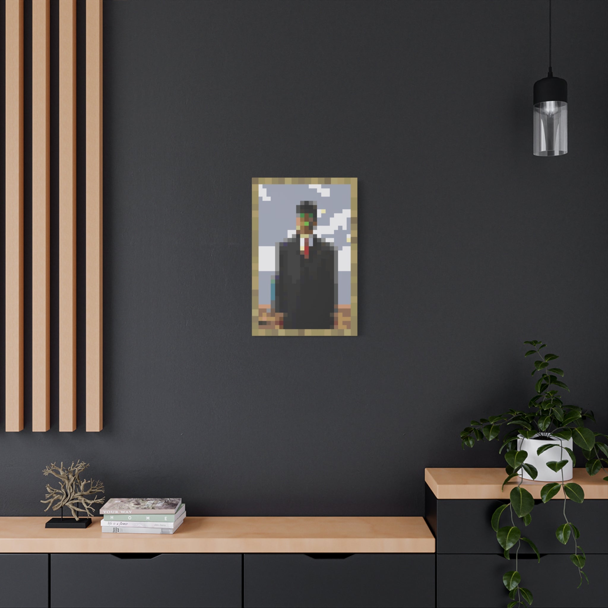 The Son of Man Pixel-Style Matte Canvas Print