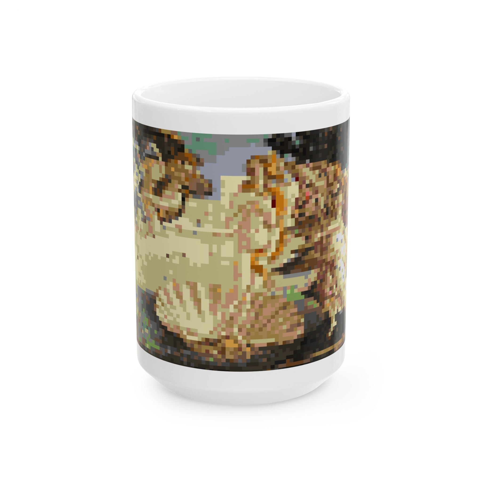 The Birth of Venus Pixel-Style Ceramic Mug (11oz/15oz)