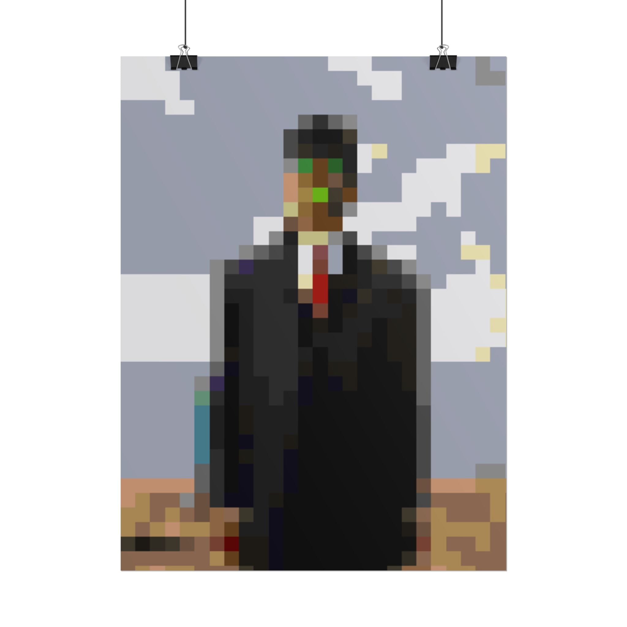 The Son of Man Pixel-Style Rolled Art Print