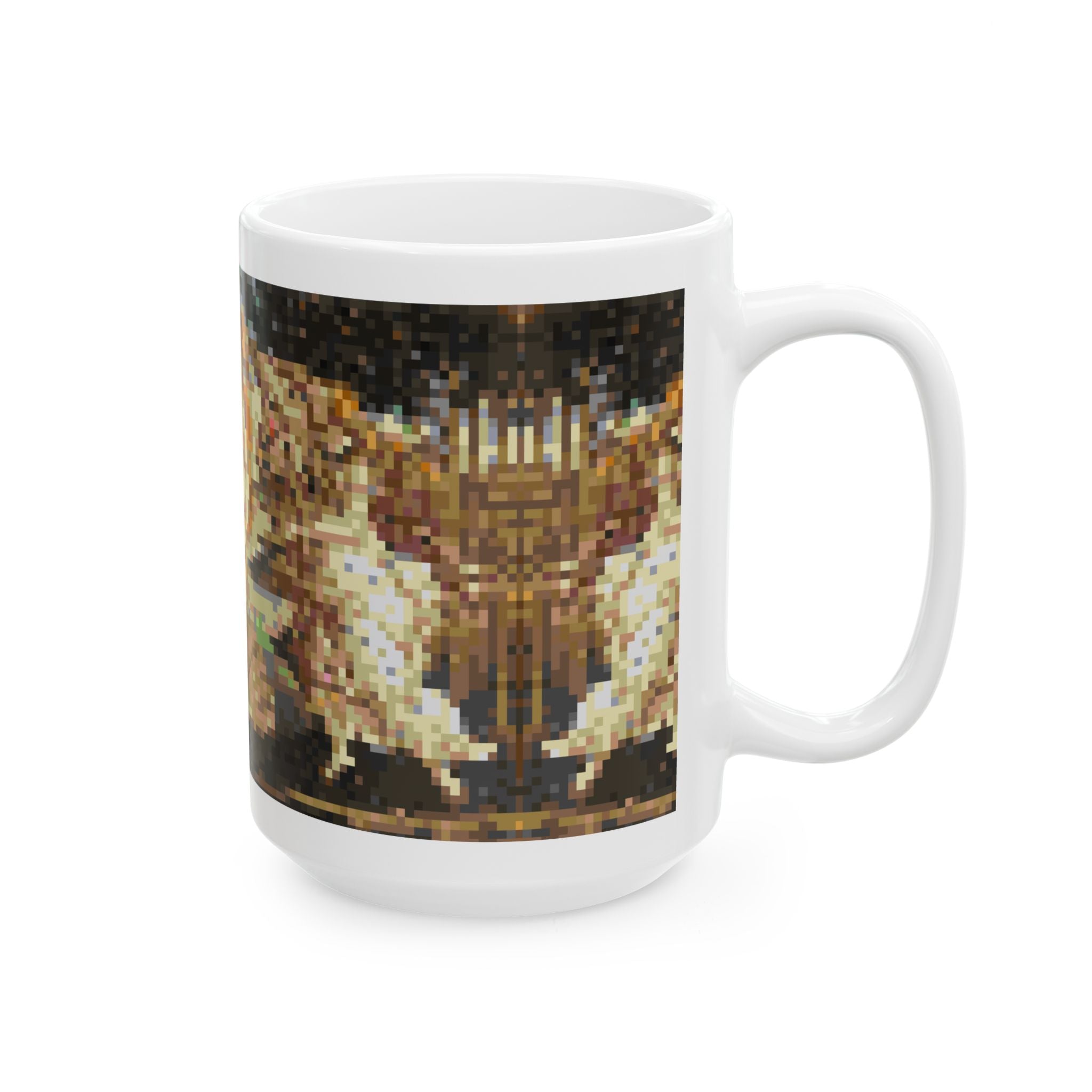 The Birth of Venus Pixel-Style Ceramic Mug (11oz/15oz)