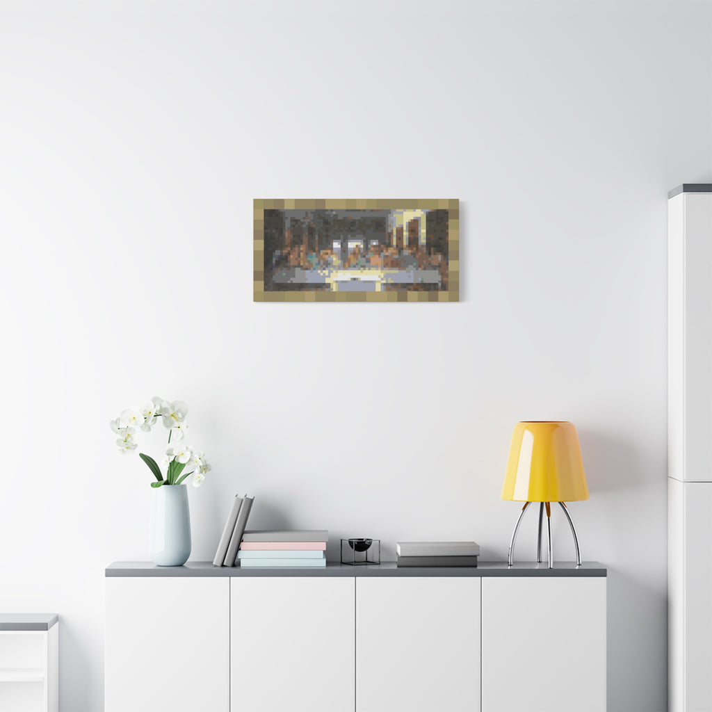 Last Supper Pixel-Style Matte Canvas Print