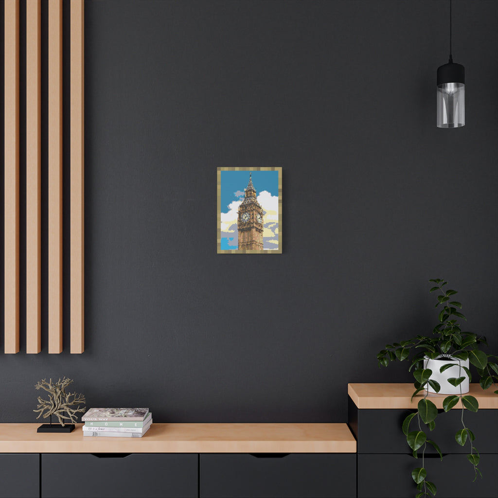 Big Ben Pixel-Style Matte Canvas Print
