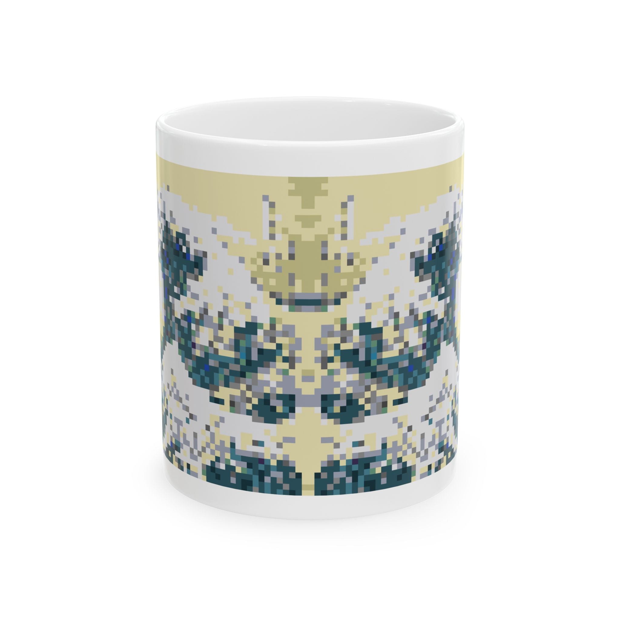 The Great Wave Pixel-Style Ceramic Mug (11oz/15oz)