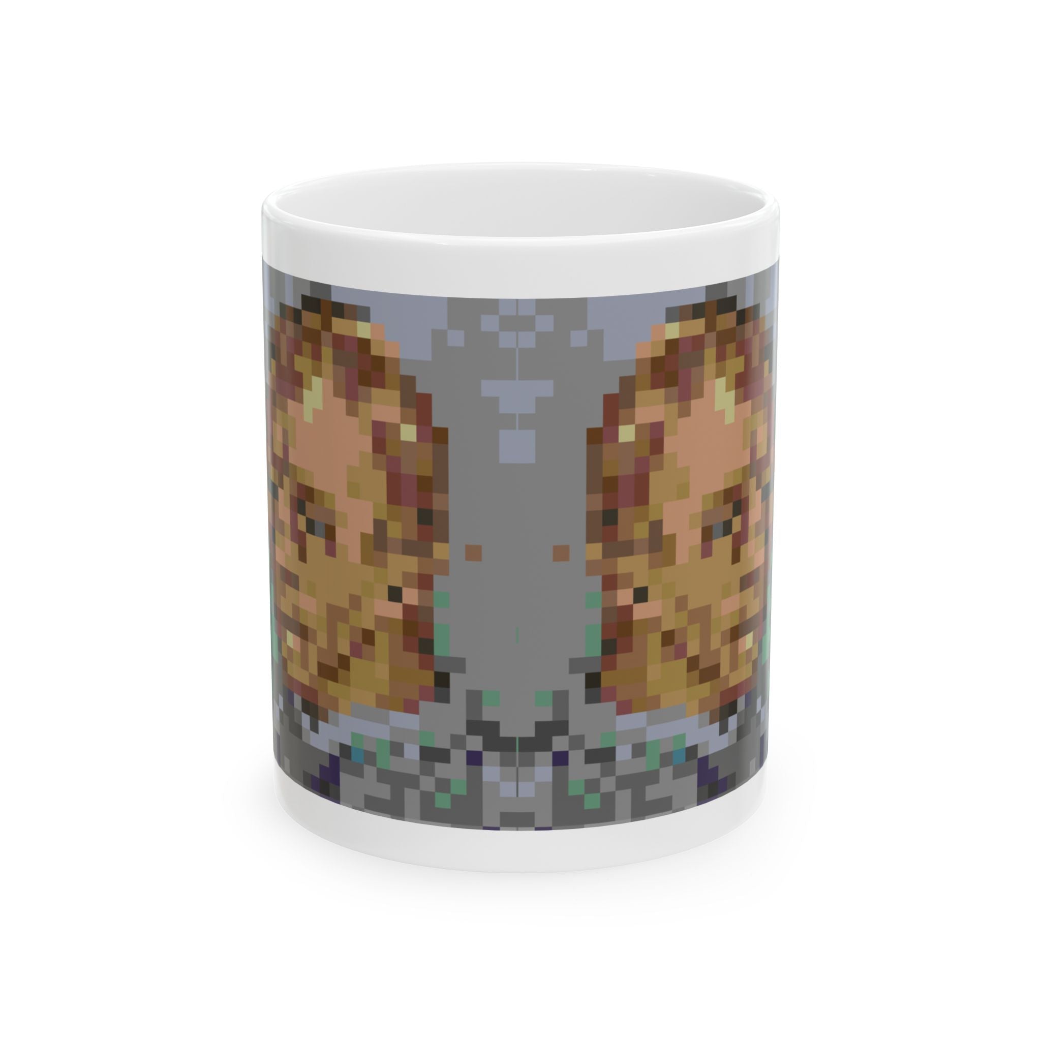 L'artiste Sans Barbe Pixel-Style Ceramic Mug (11oz/15oz)