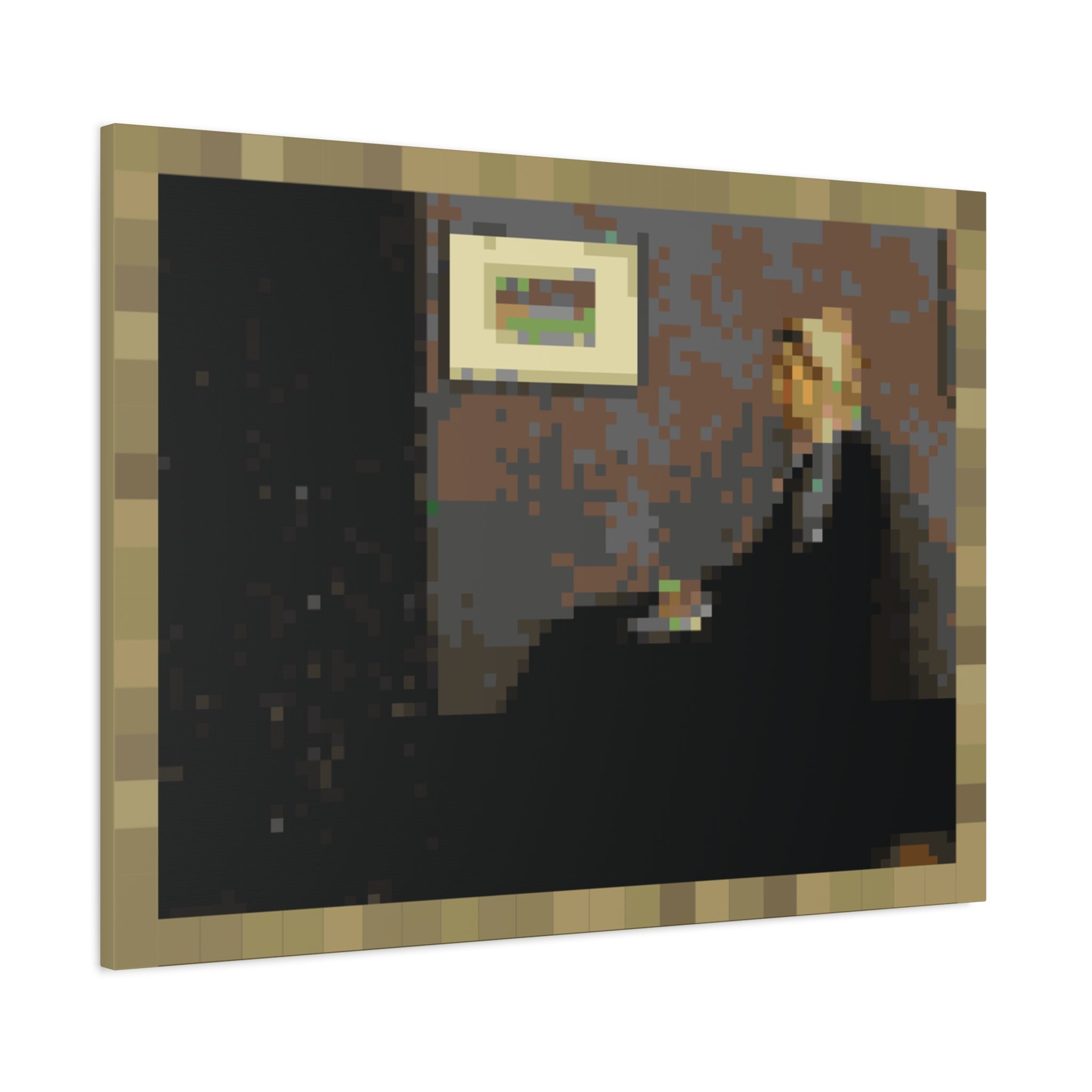 Whistler's Mother Pixel-Style Matte Canvas Print
