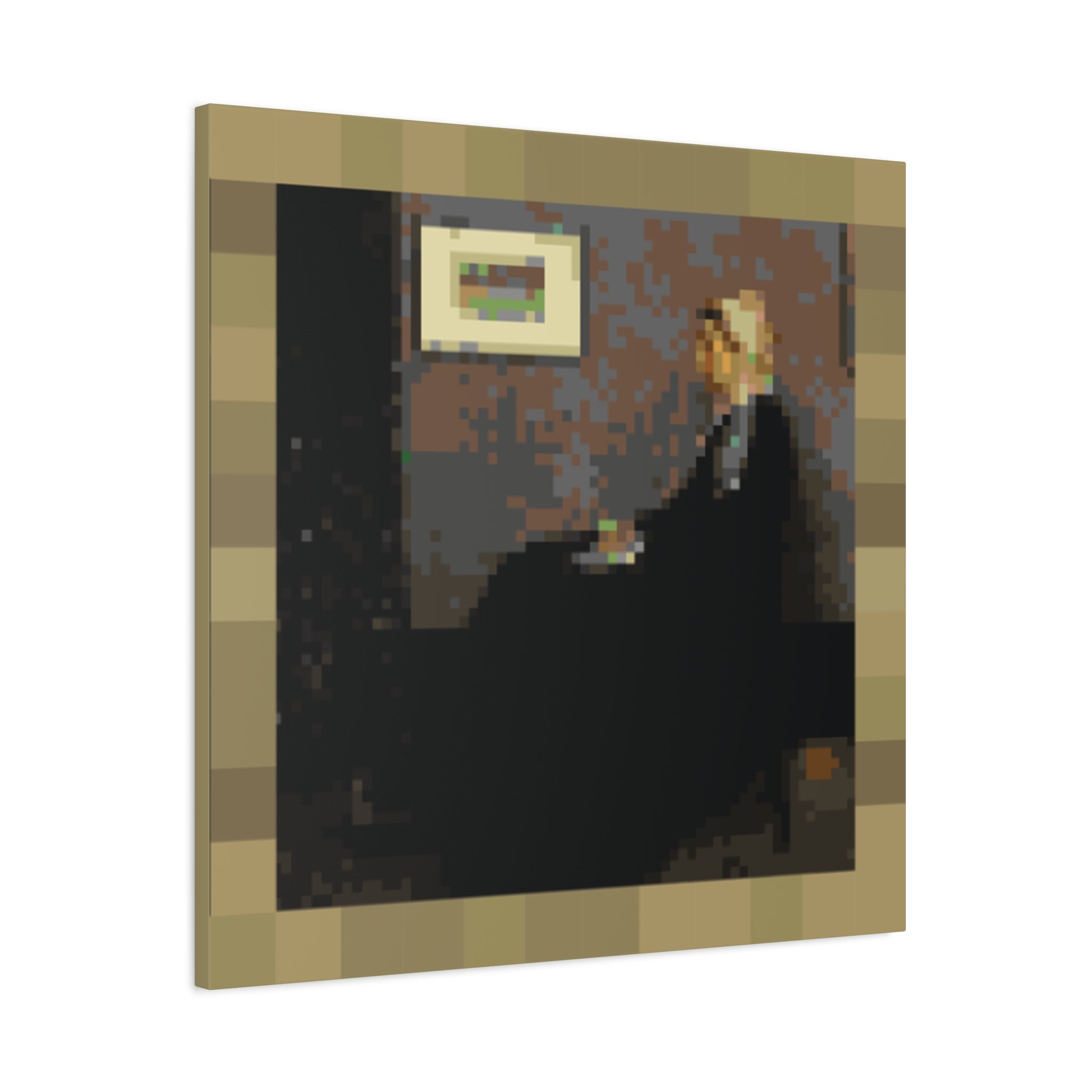 Whistler's Mother Pixel-Style Matte Canvas Print